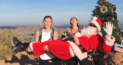 You Can Hike To See A Christmas Tree Atop Camelback Mountain In Arizona For A Limited Time