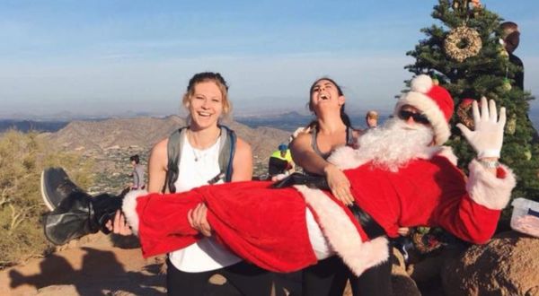 You Can Hike To See A Christmas Tree Atop Camelback Mountain In Arizona For A Limited Time