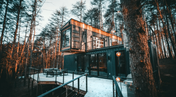 The Shipping Container Cabin In The Woods, The Box Hop, Is The Coziest Getaway From Cincinnati
