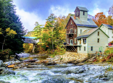 Spend The Night In America's Only Original Grist Mill And Covered Bridge Residence Right Here In Vermont