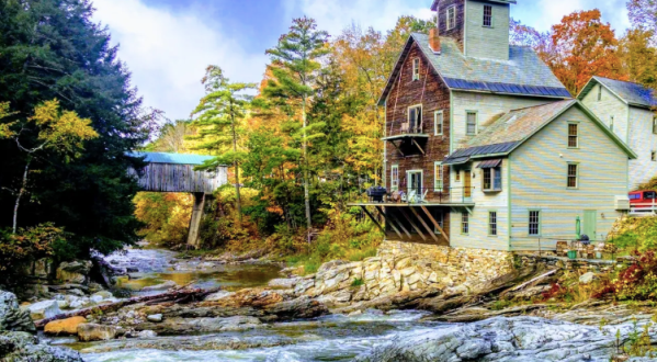 Spend The Night In America’s Only Original Grist Mill And Covered Bridge Residence Right Here In Vermont