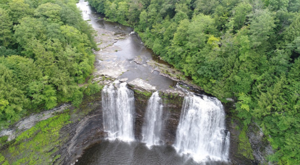 Travel Off The Beaten Path To Discover A Waterfall In New York Most Have Never Heard Of, Salmon River Falls
