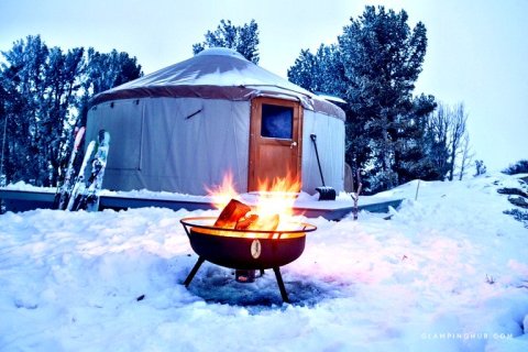 You'll Find A Remote Glampground In Nevada's Ruby Mountains, And It's Ideal For Winter Snuggles And Relaxation