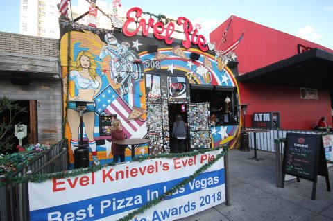 The Wackiest Pizzeria In Nevada, Evel Pie, Is Filled With Evel Knievel Memorabilia