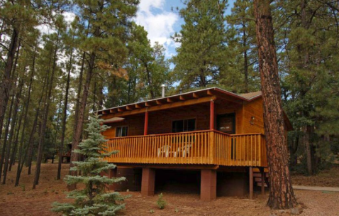 Spend The Night In A Woodsy Mountain Cabin At Whispering Pines Resort In Arizona