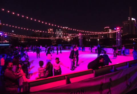 Take A Spin Around An Ice Rink And A Ride Down An Ice Slide At Railroad Park In Alabama