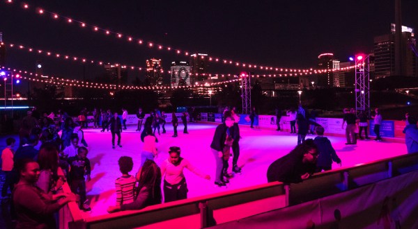 Take A Spin Around An Ice Rink And A Ride Down An Ice Slide At Railroad Park In Alabama