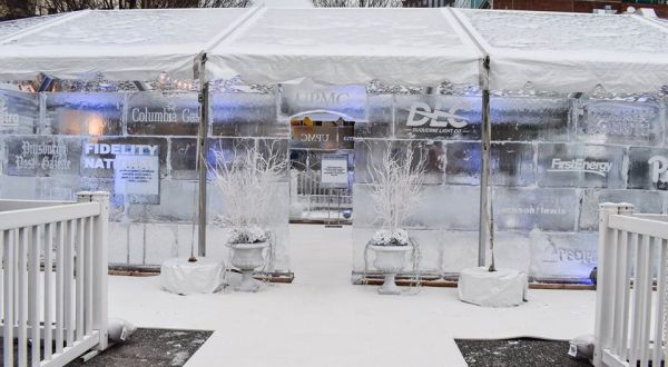 Taste Delicious Soup By A 1,000-Square Foot Ice House At Cool Down For Warmth In Pittsburgh
