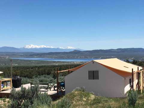 This Extra Large Glamping Tent In Rural Nevada Treats You To Views Of The Ruby Mountains