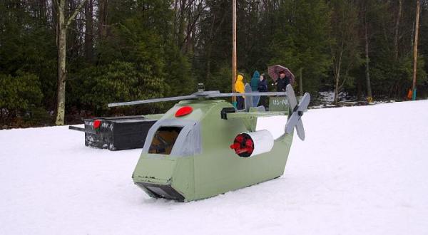 Build Your Own Sled For West Virginia’s Cardboard And Duct Tape Sled Race This Winter
