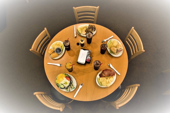 The Mall Deli table set with sandwiches