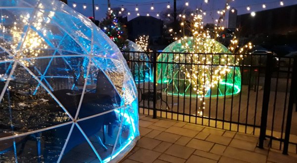 Eat Dinner In A Glowing Dome Beneath The Massachusetts Night Sky At Lock 50