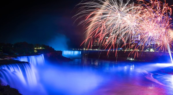 Travel To Niagara Falls State Park Near Buffalo For Mesmerizing Nightly Waterfall Fireworks