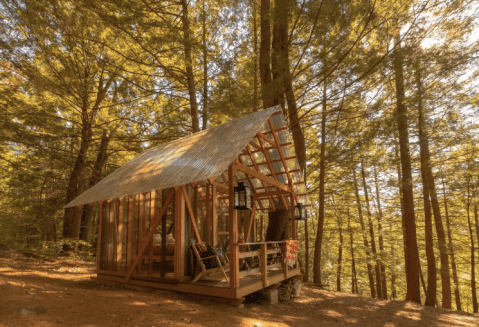 Sleep Under The Stars At This Open Air Airbnb Tiny House In Vermont