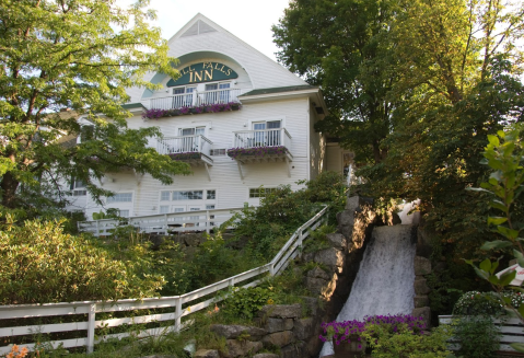 Dine While Overlooking Waterfalls At The Waterfall Cafe In New Hampshire