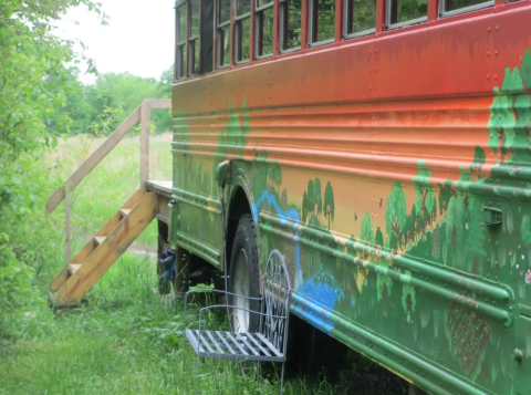 For Just $54 A Night, You Can Stay In A School Bus On A Lake In Illinois