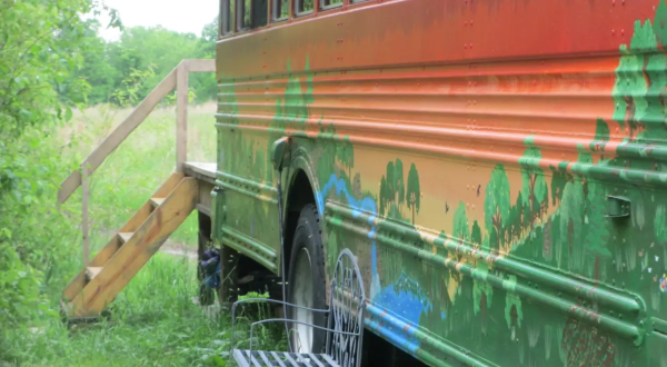 For Just $54 A Night, You Can Stay In A School Bus On A Lake In Illinois