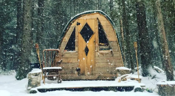 For Just $70 A Night, You Can Stay In A Bent-Maple Polehouse In A Seven-Acre Forest In Maine