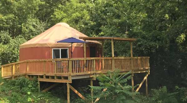 This Tranquil Riverside Yurt Near Nashville Lets You Glamp In Style