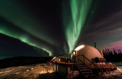 Spend The Night Inside Of Your Very Own Igloo At Borealis Basecamp In Alaska