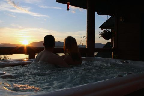 Melt Away Your Winter Stress In A Hot Tub With A View At Raven's Peek B&B In Alaska