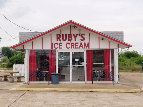 Treat Yourself To A Huge Ice Cream Cone At Ruby’s Ice Cream In Missouri
