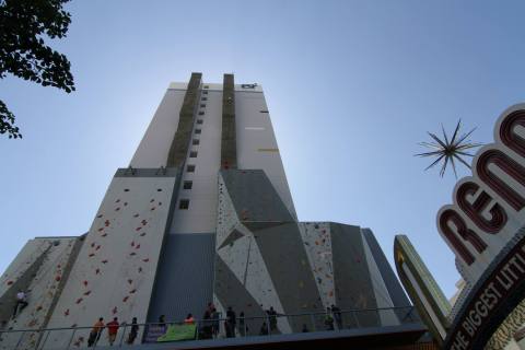 The Tallest Climbing Wall In The World Can Be Found At BaseCamp, A Rock Climbing Park In Nevada