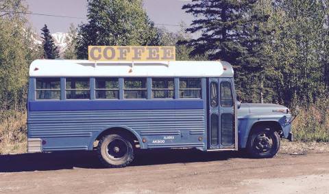 Uncle Leroy's Coffee In Alaska Got Their Start On A Charming Blue School Bus