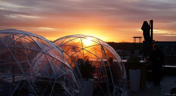 Stay Warm And Cozy This Season At Vantage, A Rooftop Igloo Bar In Missouri