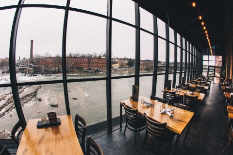 Dine While Overlooking Waterfalls At Waterworks In Vermont