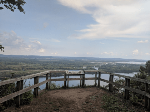 Enjoy Expansive Views From Atop A 500' Rock Formation At Minnesota's Great River Bluffs State Park