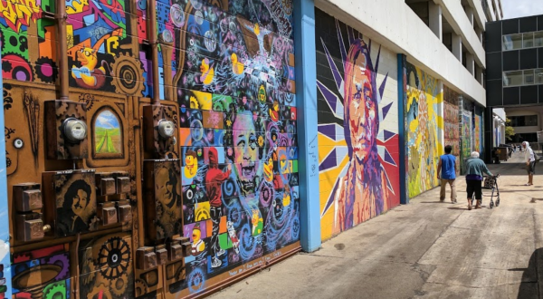 You’ll Find A Beautiful Outdoor Art Gallery Hiding In This Bismarck, North Dakota Alley