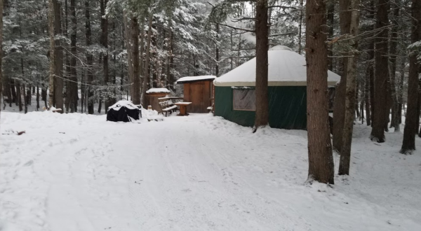 You’ll Find A Lovely Glampground At Maine Forest Yurts Ideal For Winter Snuggles And Relaxation