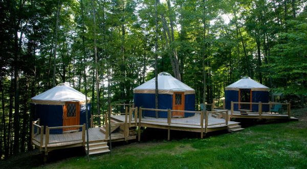 This Vermont Historic Property Has A Yurt Village That’s Absolutely To Die For