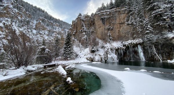 Don’t Miss Your Chance To See The Beautiful Hanging Lake In Colorado This Winter