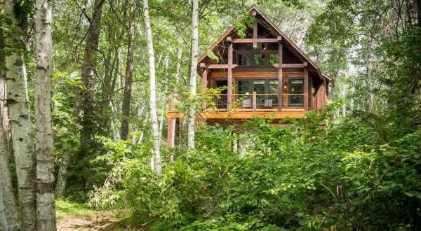 Sleep High Up In The Forest Canopy At Crosslake Treetop Village In Minnesota