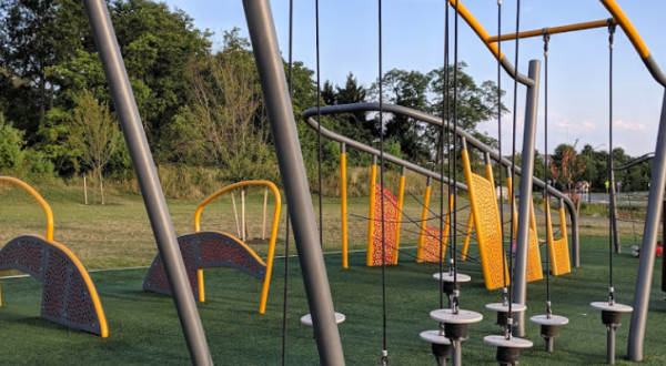 There’s A Ninja Playground At Maryland’s Blandair Regional Park And Even Adults Can Join In The Fun