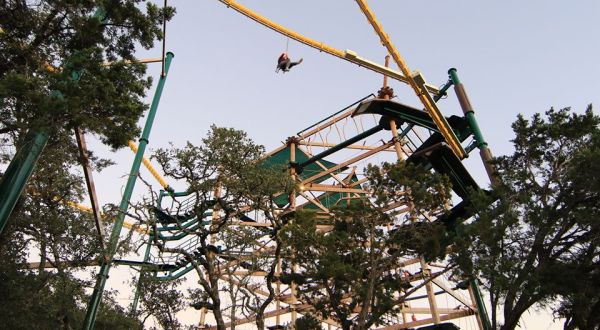 Tackle A Thrilling Four-Story Zipline In Texas That Towers 60 Feet High At Twisted Trails
