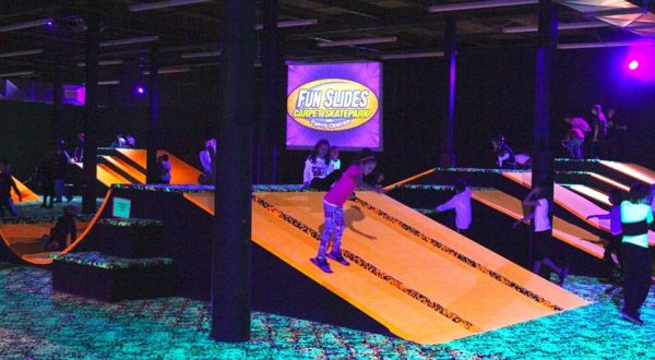 Fun Slides In Pittsburgh Is The World’s Only Indoor Carpet Skate Park And You’ll Want To Visit