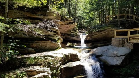 Take An Easy Out-And-Back Trail To Enter Another World At Sabbaday Falls In New Hampshire