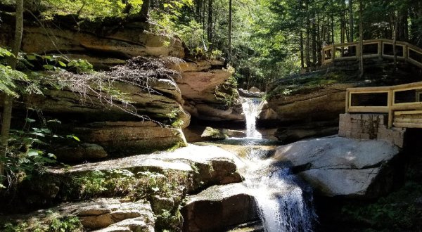 Take An Easy Out-And-Back Trail To Enter Another World At Sabbaday Falls In New Hampshire
