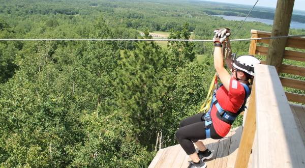 Take A Ride On The Longest Zipline In Minnesota At Kerfoot Canopy Tour