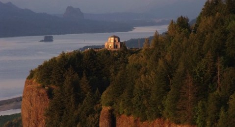 High Above Oregon's Columbia River Gorge, Vista House Is A Historic Treasure