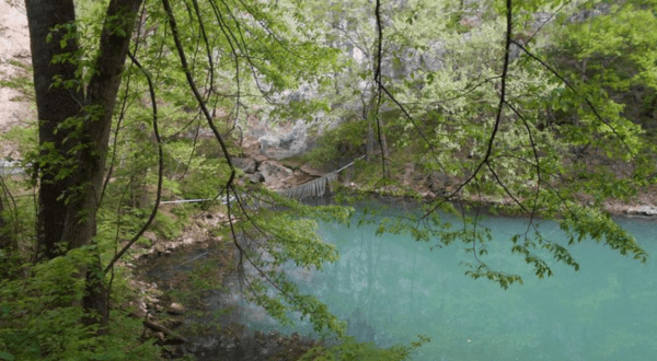 An Underrated Trail In Missouri, Island Trail, Leads To A Hidden Turquoise Lake
