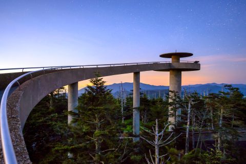 Trek To The Highest Point In The Great Smoky Mountains National Park At Clingman's Dome In North Carolina