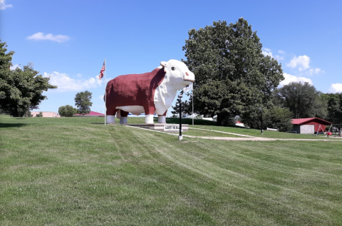 Travelers Are Often Dazed And Confused When They Drive By This Bizarre Bull In Iowa