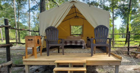 Sleep In An Outpost Glamping Tent And Go Kayaking Or River Tubing At River Island Adventures In South Carolina