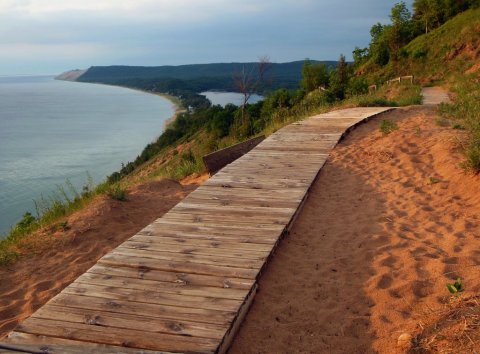 Empire Bluff Trail Is A Boardwalk Trail In Michigan That Leads To Incredibly Scenic Views