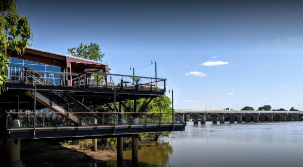 Sit Back And Enjoy Stunning Views At Blue Rose Cafe, Located On The Arkansas River In Oklahoma
