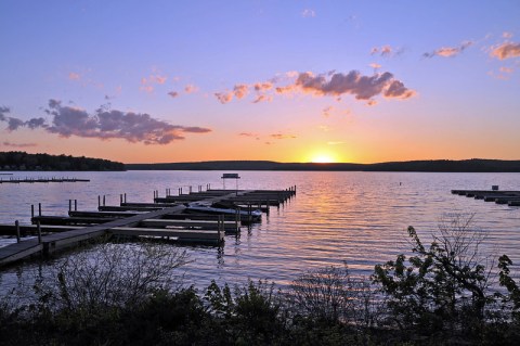 Lake Wallenwaupauk Is A Beautiful Lake Nestled In The Pennsylvania Mountains